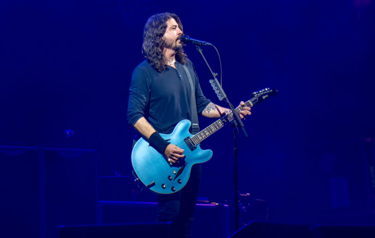 Dave Grohl on thee Pyramid Stage at Glastonbury Festival, June 24, 2017