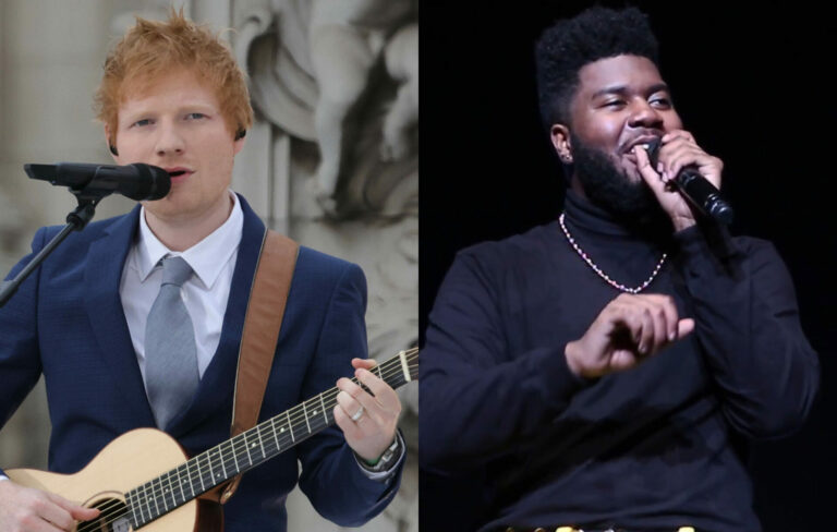 Ed Sheeran and Khalid pictured in a composite image