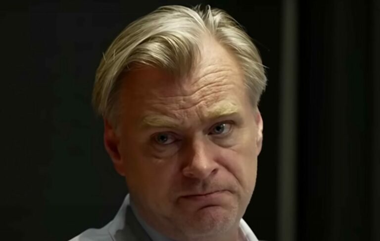 Christopher Nolan speaks on a panel about 'Oppenheimer'