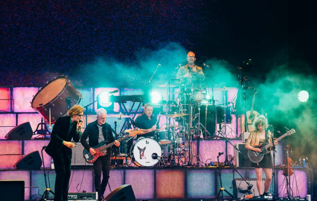 Pulp performing at Finsbury Park