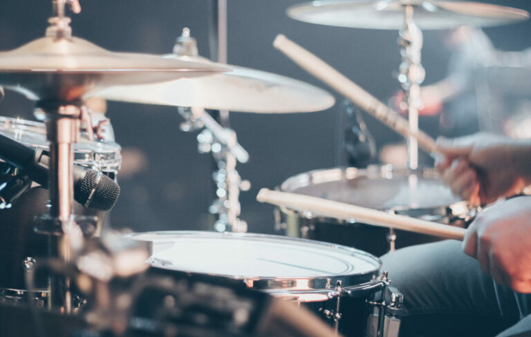 Stock image of drummer