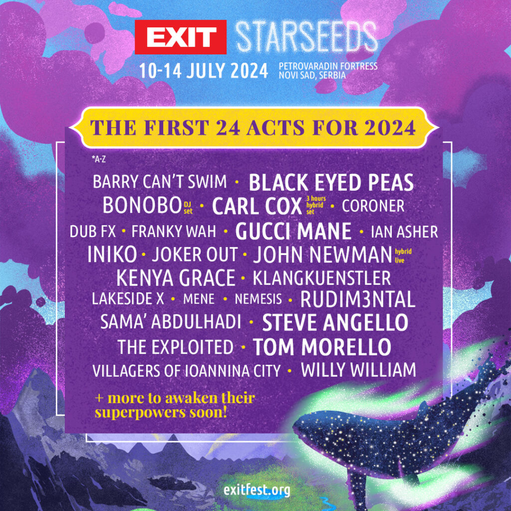 Promo poster for the EXIT Festival 2024