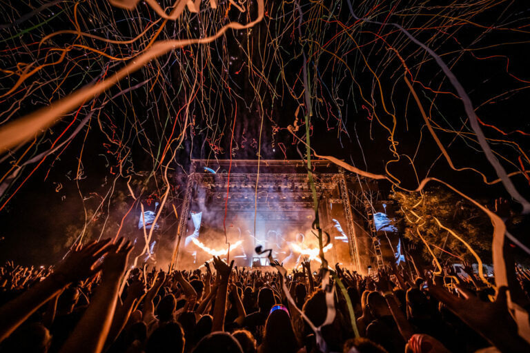 Night time view of the EXIT Festival main stage