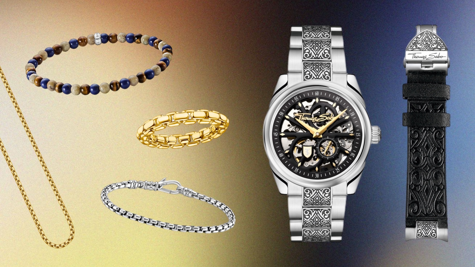 A selection of products from THOMAS SABO Rebel at Heart collection