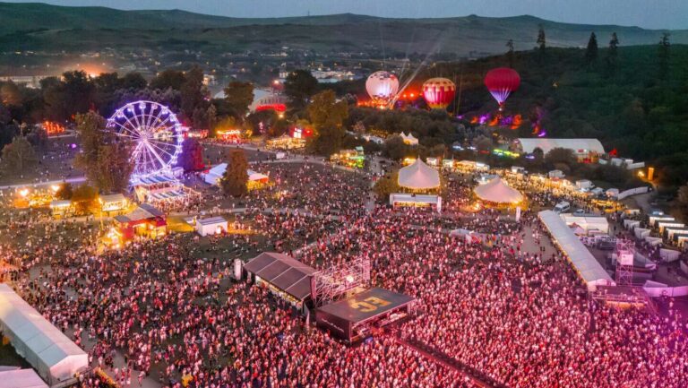 Aerial view of Electric Castle festival