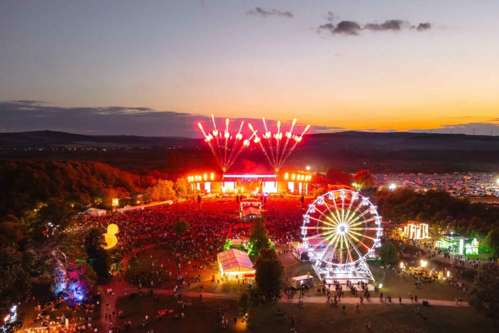 Aerial view of Electric Castle main stage