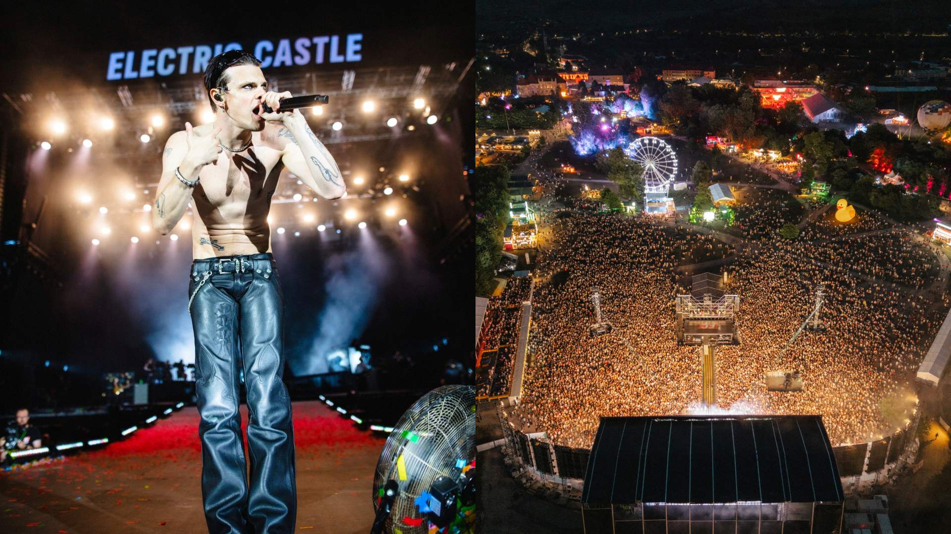 Yungblud performing at Electric Castle 2025