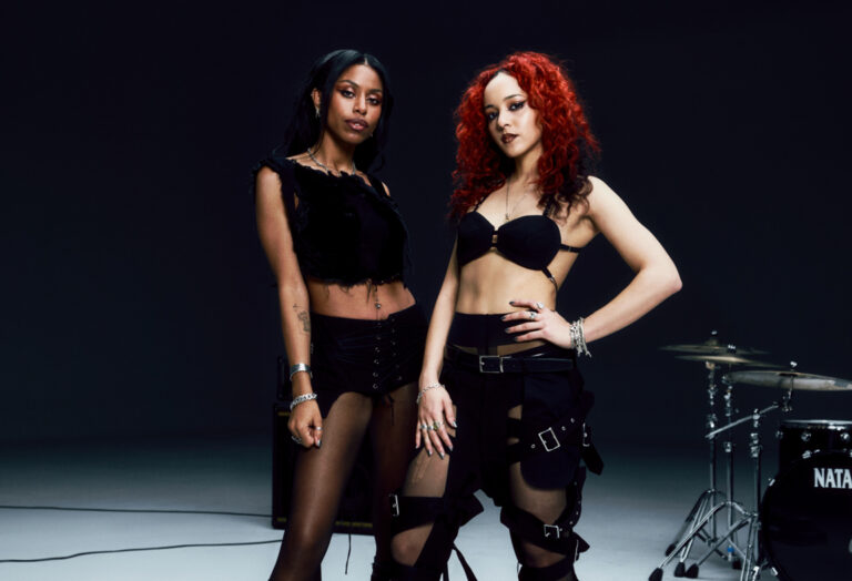 Nova Twins pose for a photoshoot