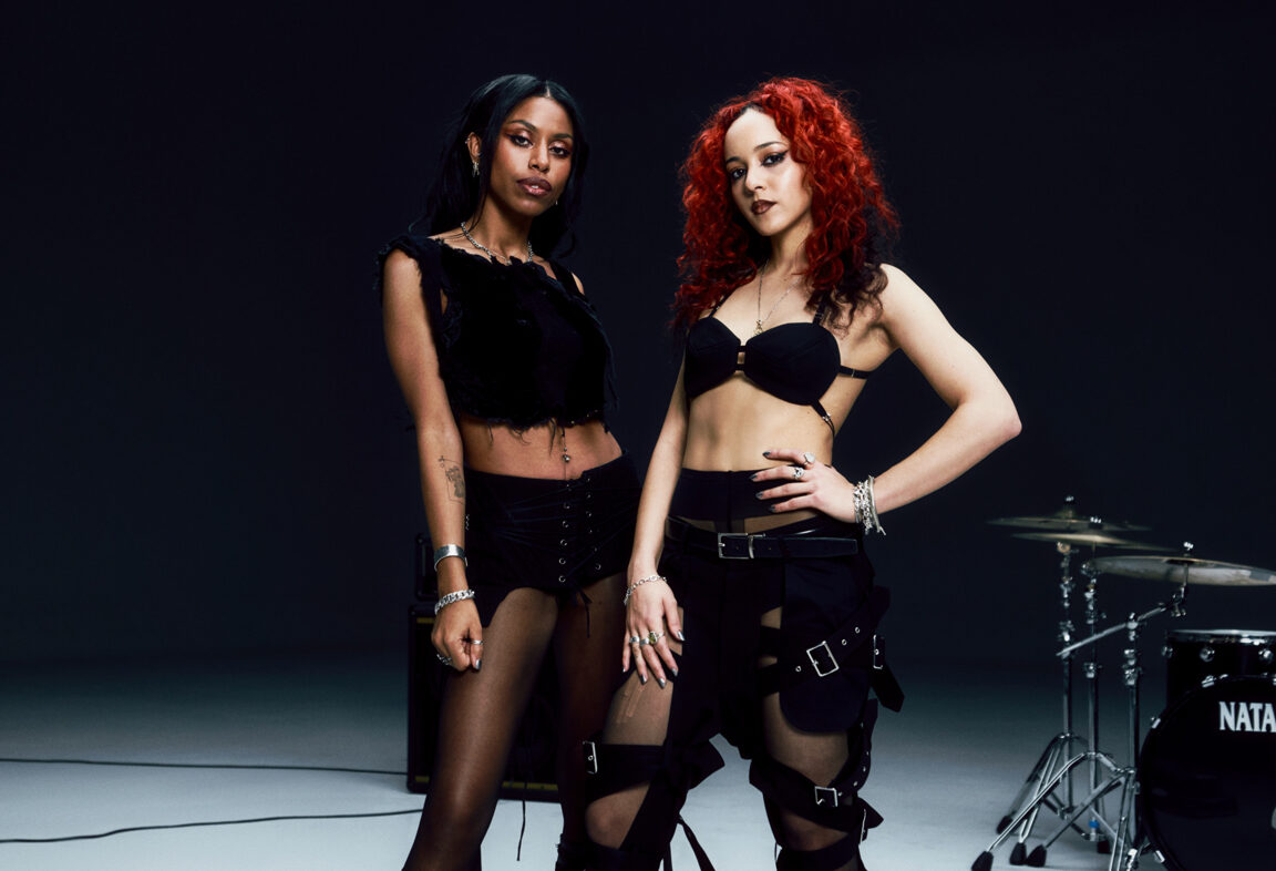 Nova Twins pose for a photoshoot