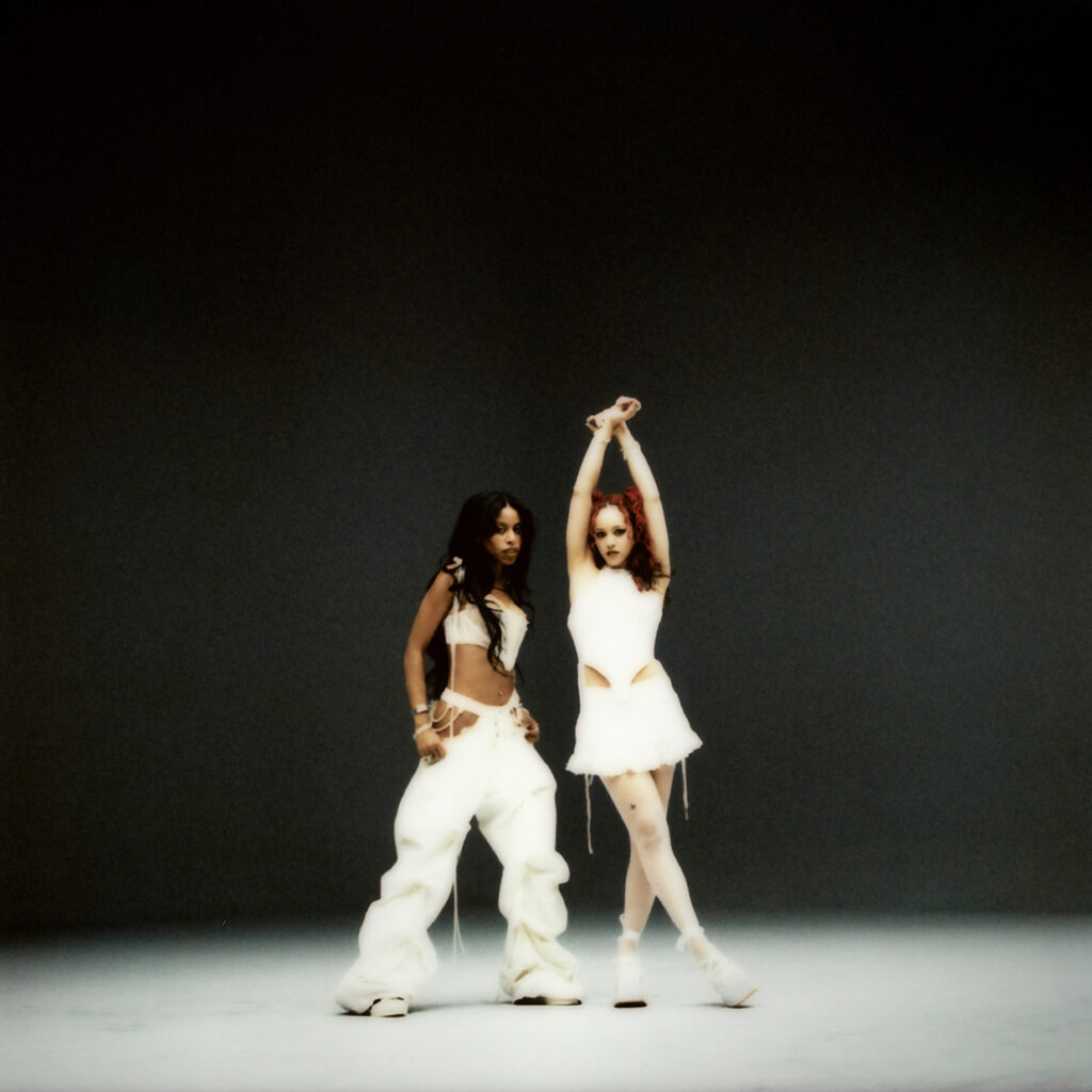 Nova Twins pose for a photoshoot