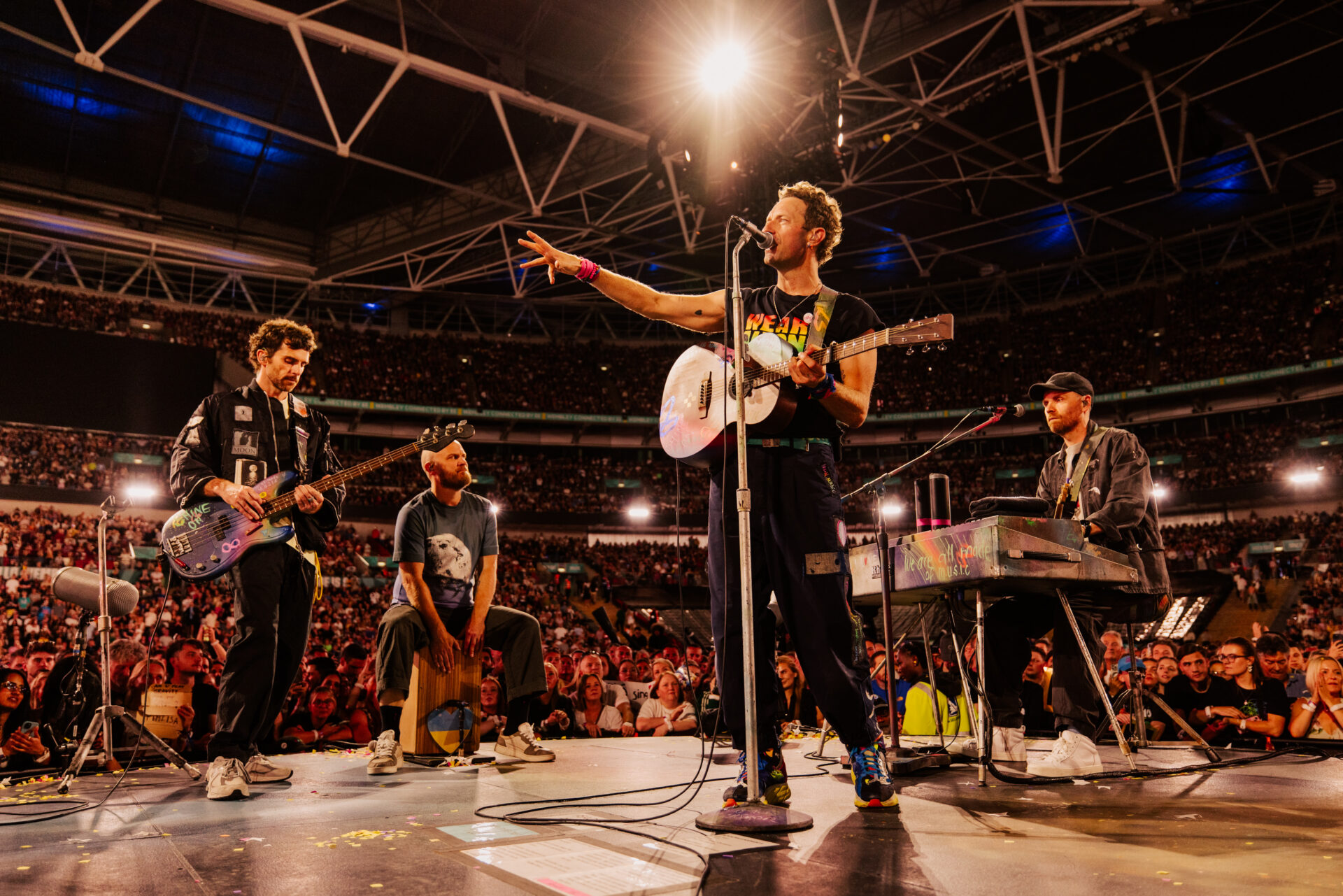 Coldplay perform at Wembley Stadium