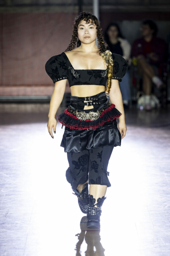 A model walks the Chopova Lowena Spring/Summer 2026 show at London Fashion Week.