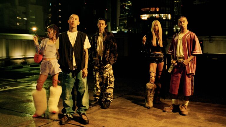 A group shot of in Tokyo featuring the AMBUSH and UGG autumn/winter 2025 collaboration