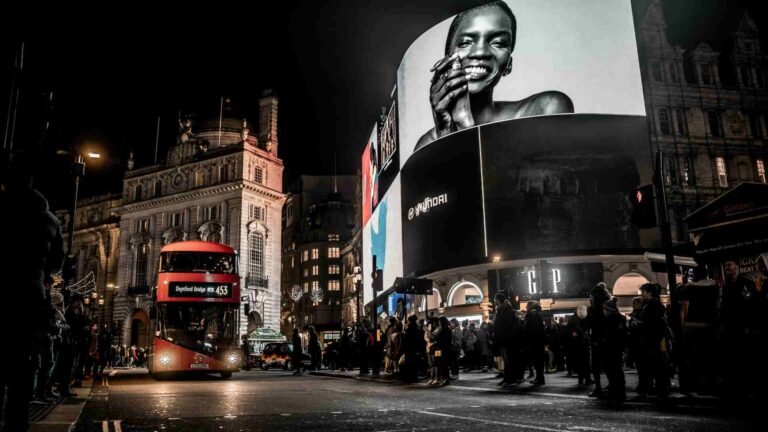 London at night