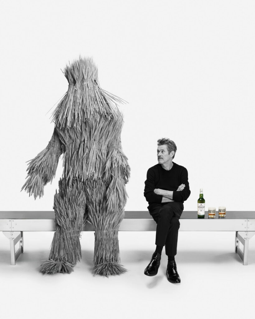 Still of Willem Dafoe in Tim Pope's short film The Taste for Laphroaig. 