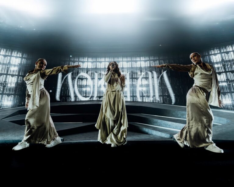 A trio of female performers on stage at Riyadh Music Week