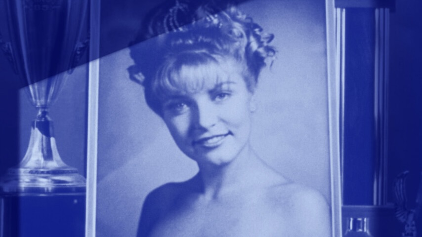 A photo of Twin Peaks' Laura Palmer promoting the MUBI Podcast series Ladies of Lynch