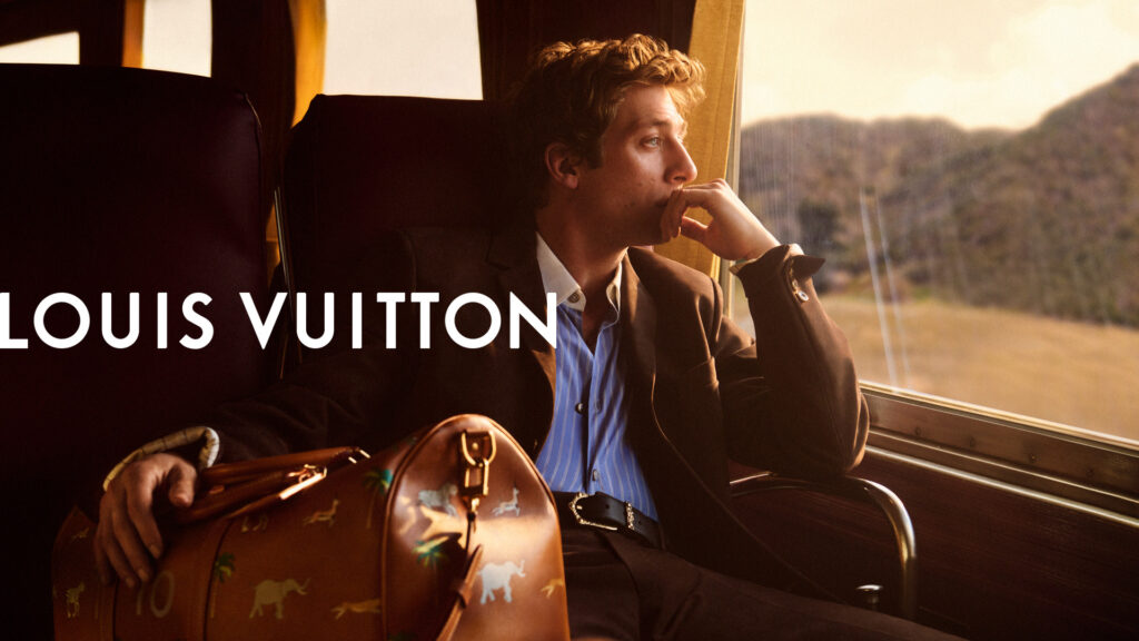 Actor Jeremy Allen White stars in the Louis Vuitton Spring/Summer 2026 menswear campaign by Drew Vickers