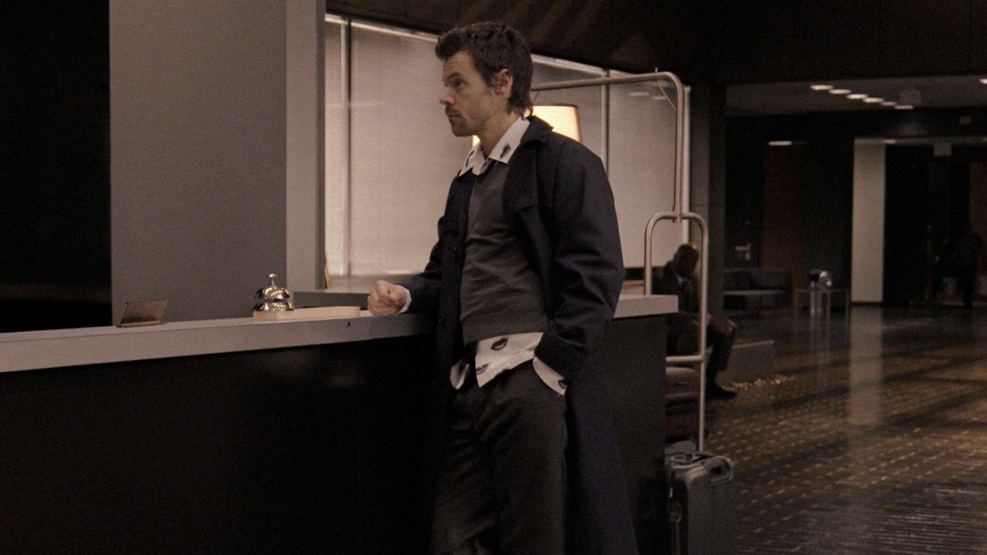 Harry Styles wears custom Prada in the "Aperture" music video