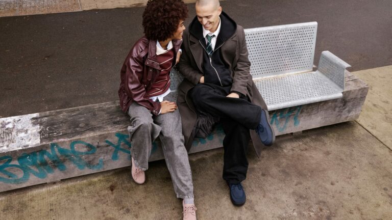 Lifestyle shot of the Birkenstock Highwood Moc Lace Low in pink clay and navy