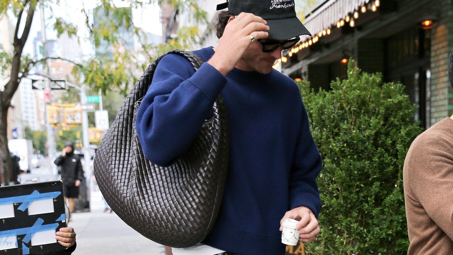 Jacob Elordi spotted wearing the Bottega Veneta maxi Veneta bag