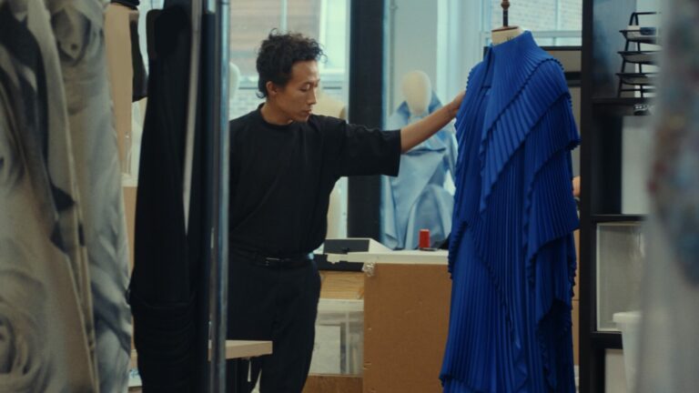 A lifestyle shot of designer Robert Wun in his atelier
