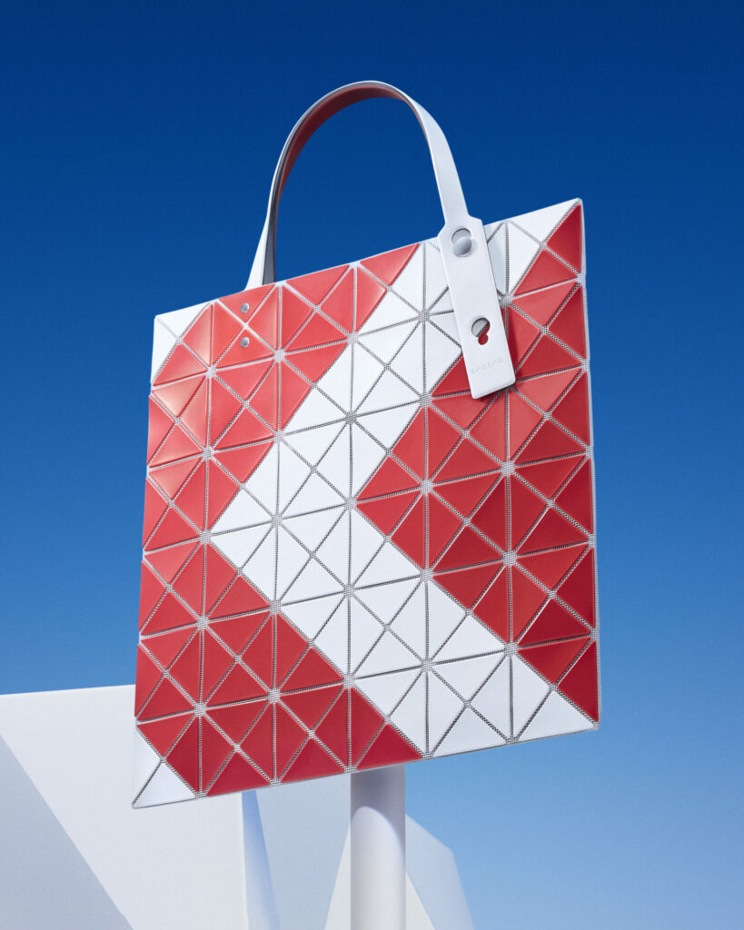 Bao Bao Issey Miyake SIGN tote bag featuring red road sign inspired graphics