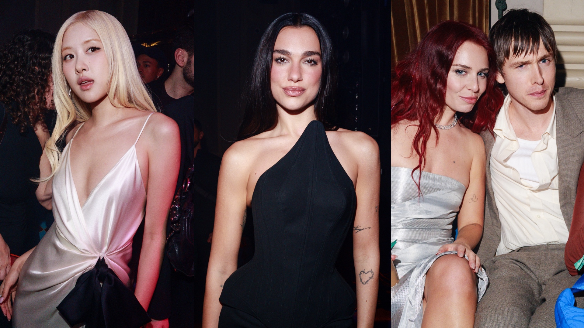 Rosé, Dua Lipa, Harris Dickinson and Rose Gray at the Warner Music & Hennessy BRIT Awards After Party