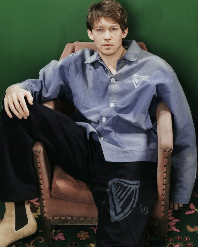 Actor Joe Alwyn in the campaign for JW Anderson x Guinness second collaboration